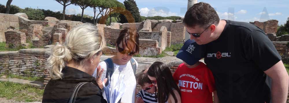In Ostia with our guide